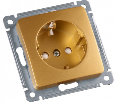 Фотография товара 'Hegel РС16-412-07 Розетка скрытой установки, одноместная, с заземляющим контактом'