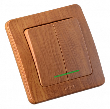 Фотография товара 'Hegel ВС10-352-05 Выключатель скрытой установки, двухклавишный'