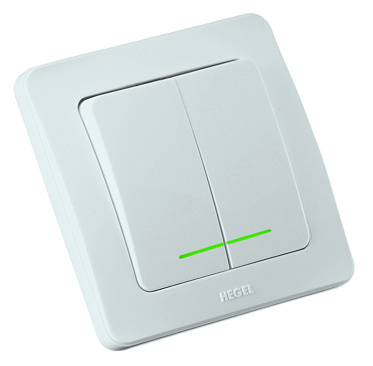 Фотография товара 'Hegel ВС10-352 Выключатель скрытой установки, двухклавишный'