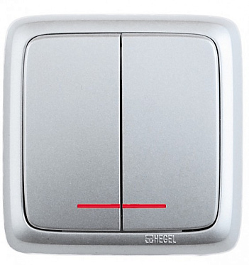 Фотография товара 'Hegel ВА16-154-06 Выключатель открытой установки, двухклавишный'