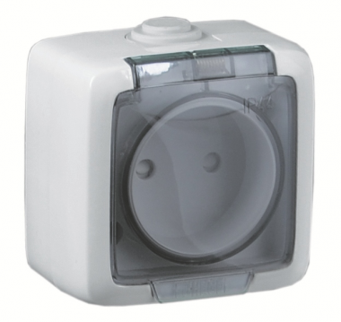 Фотография товара 'Hegel РА16-201 Розетка открытой установки, одноместная, брызгозащищенная'