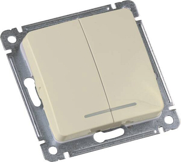 Фотография товара 'Hegel ВС10-452-01 Выключатель скрытой установки, двухклавишный'