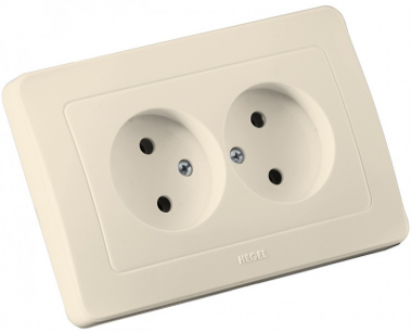 Фотография товара 'Hegel РС16-342-01 Розетка скрытой установки, двухместная, со шторками'