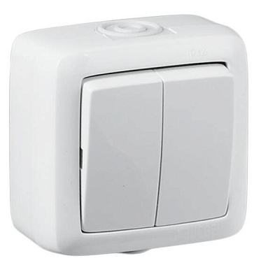 Фотография товара 'Hegel ВА10-251 Выключатель открытой установки, двухклавишный'