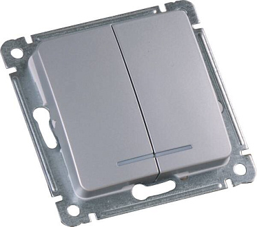 Фотография товара 'Hegel ВС10-452-06 Выключатель скрытой установки, двухклавишный'