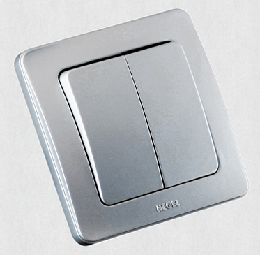 Фотография товара 'Hegel ВС16-351-06 Выключатель скрытой установки, двухклавишный'