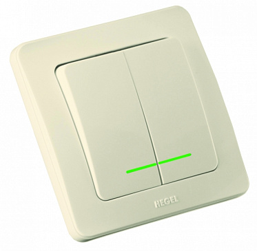 Фотография товара 'Hegel ВС10-352-01 Выключатель скрытой установки, двухклавишный'