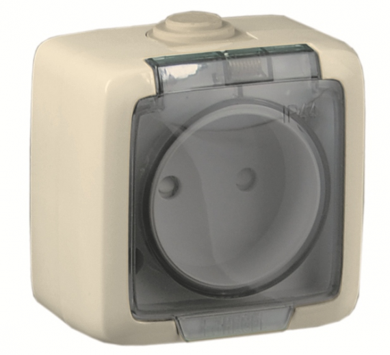 Фотография товара 'Hegel РА16-202-01 Розетка открытой установки, одноместная, со шторкой'