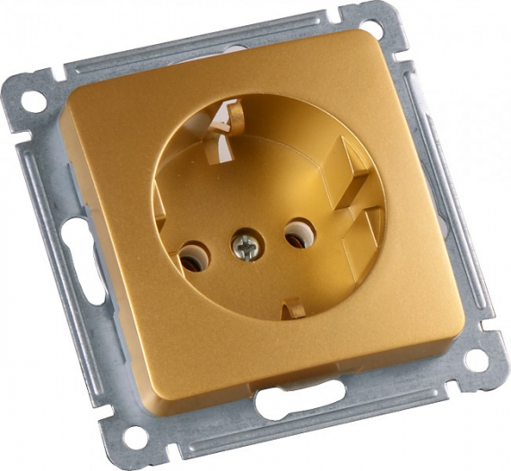 Фотография товара 'Hegel РС16-411-07 Розетка скрытой установки, одноместная, с заземляющим контактом'