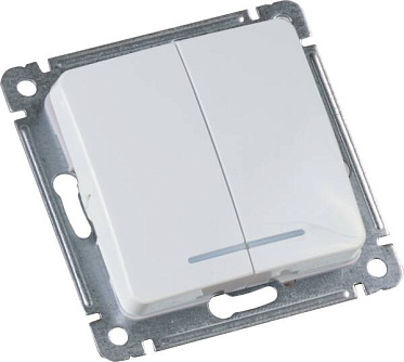 Фотография товара 'Hegel ВС10-452 Выключатель скрытой установки, двухклавишный'