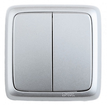 Фотография товара 'Hegel ВА10-153-06 Выключатель открытой установки, двухклавишный'