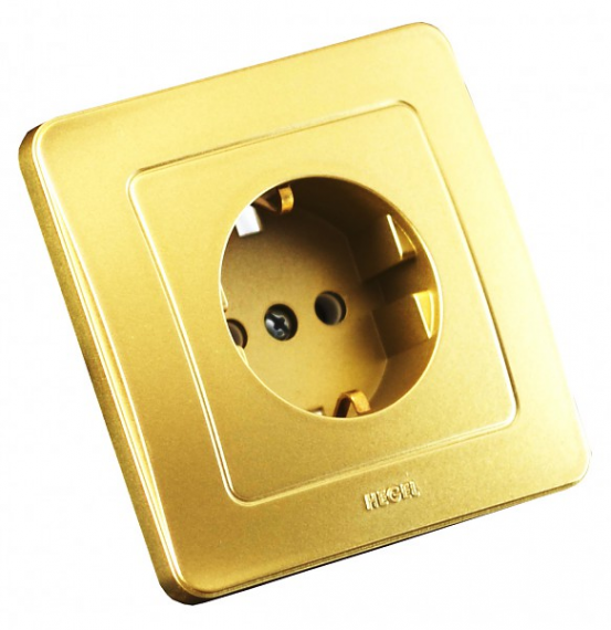 Фотография товара 'Hegel РС16-312-07 Розетка скрытой установки, одноместная, с заземляющим контактом'