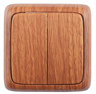 Фотография товара 'Hegel ВА10-153-05 Выключатель открытой установки, двухклавишный'