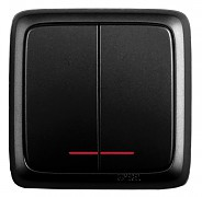 Фотография товара 'Hegel ВА10-154-08 Выключатель открытой установки, двухклавишный'