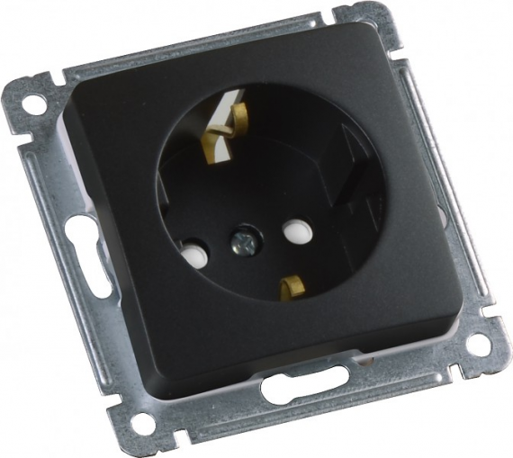 Фотография товара 'Hegel РС16-412-08 Розетка скрытой установки, одноместная, с заземляющим контактом'