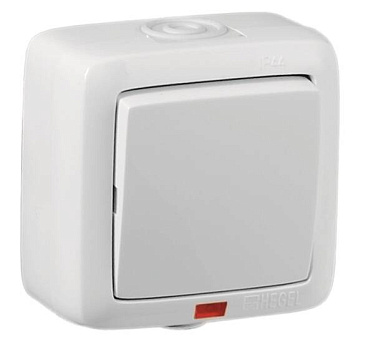 Фотография товара 'Hegel ВА10-212 Выключатель открытой установки, одноклавишный'