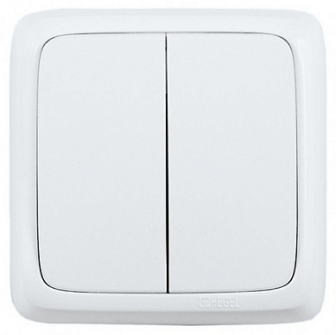 Фотография товара 'Hegel ВА16-153 Выключатель открытой установки, двухклавишный'