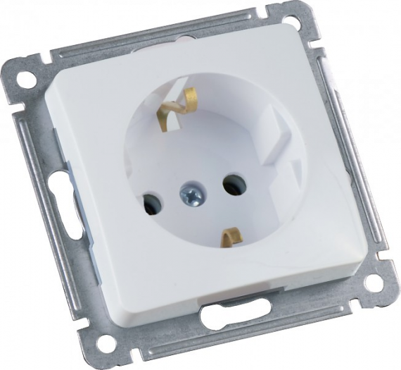 Фотография товара 'Hegel РС16-411 Розетка скрытой установки, одноместная, с заземляющим контактом'