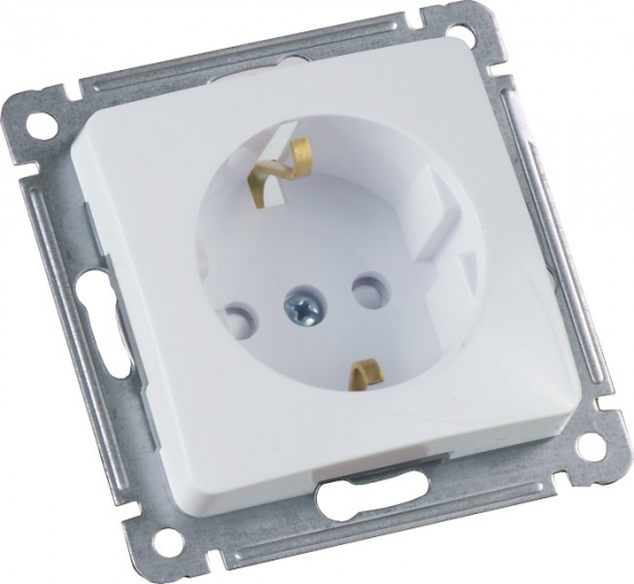 Фотография товара 'Hegel РС16-412 Розетка скрытой установки, одноместная, с заземляющим контактом'