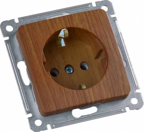 Фотография товара 'Hegel РС16-411-05 Розетка скрытой установки, одноместная, с заземляющим контактом'