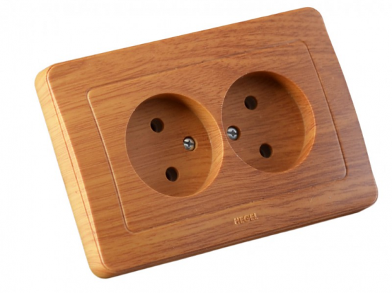 Фотография товара 'Hegel РС16-342-05 Розетка скрытой установки, двухместная, со шторками'