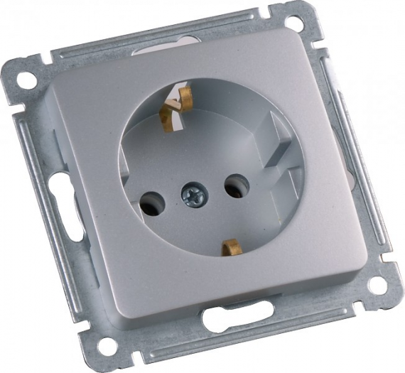 Фотография товара 'Hegel РС16-411-06 Розетка скрытой установки, одноместная, с заземляющим контактом'