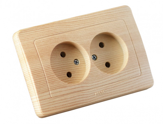 Фотография товара 'Hegel РС16-342-02 Розетка скрытой установки, двухместная, со шторками'